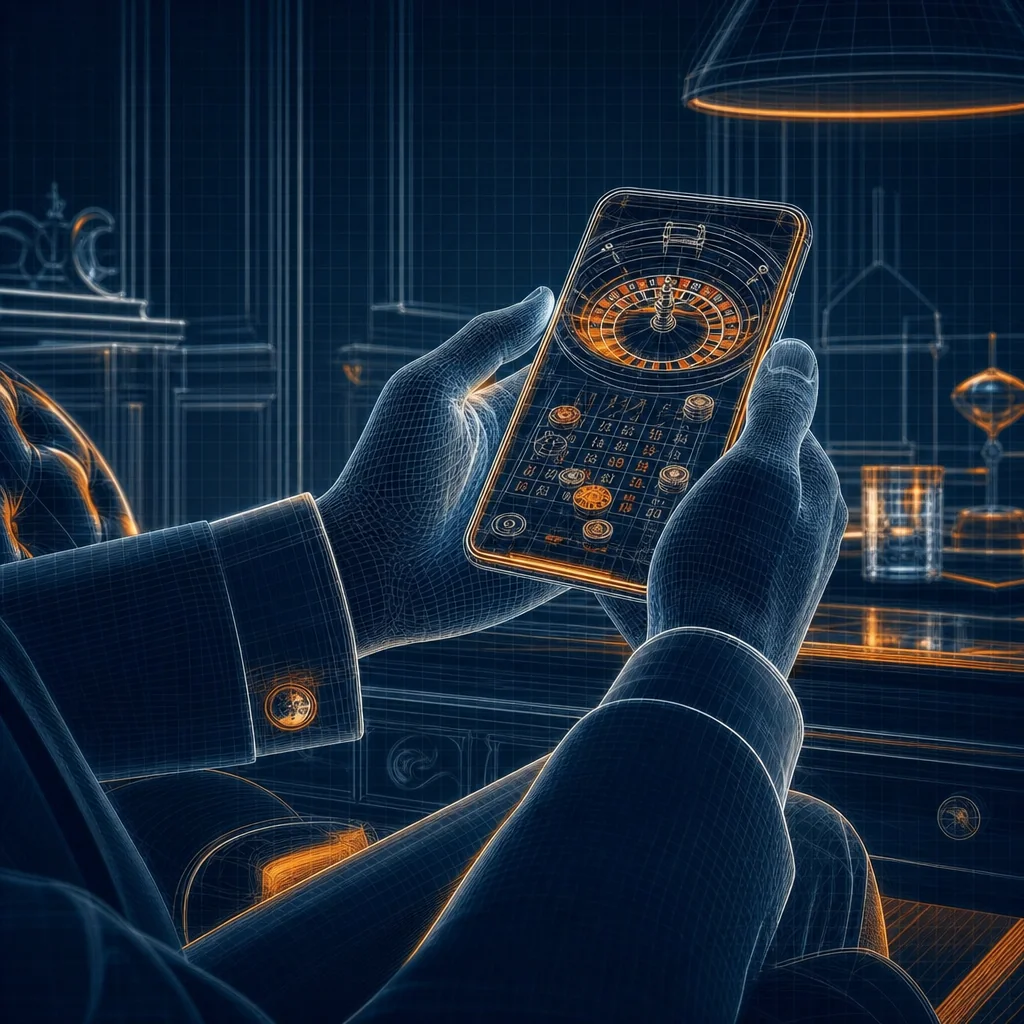 Saudi player enjoying mobile casino gameplay on smartphone